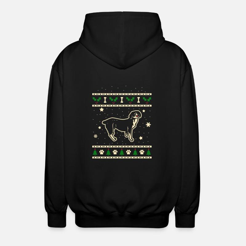 Entlebucher Weihnachtsgeschenk - Unisex Kapuzenjacke - Schwarz