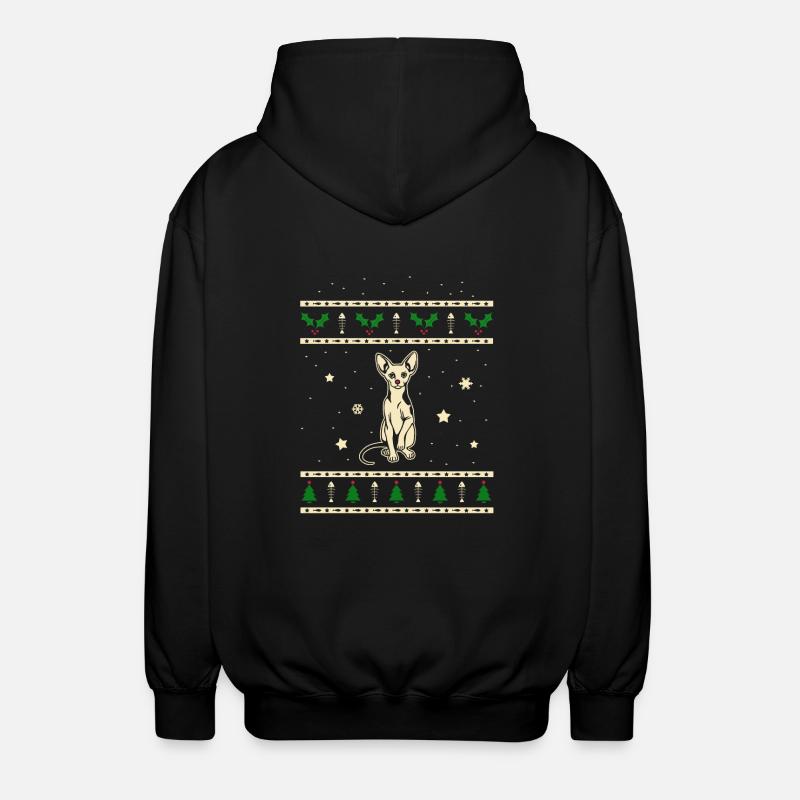 Sphynx Cadeau de Noël - Veste à capuche unisexe - noir