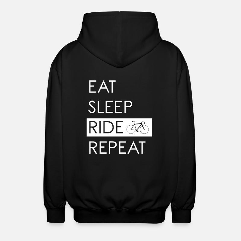 EAT SLEEP RIDE REPEAT - Veste à capuche unisexe - noir