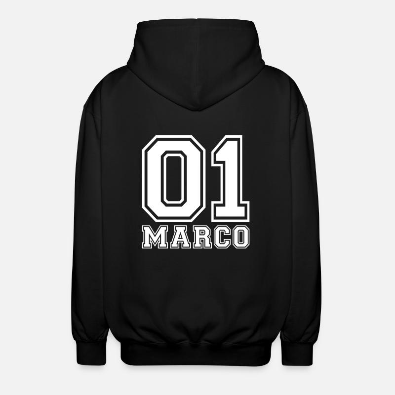 Marco - Nom - Veste à capuche unisexe - noir
