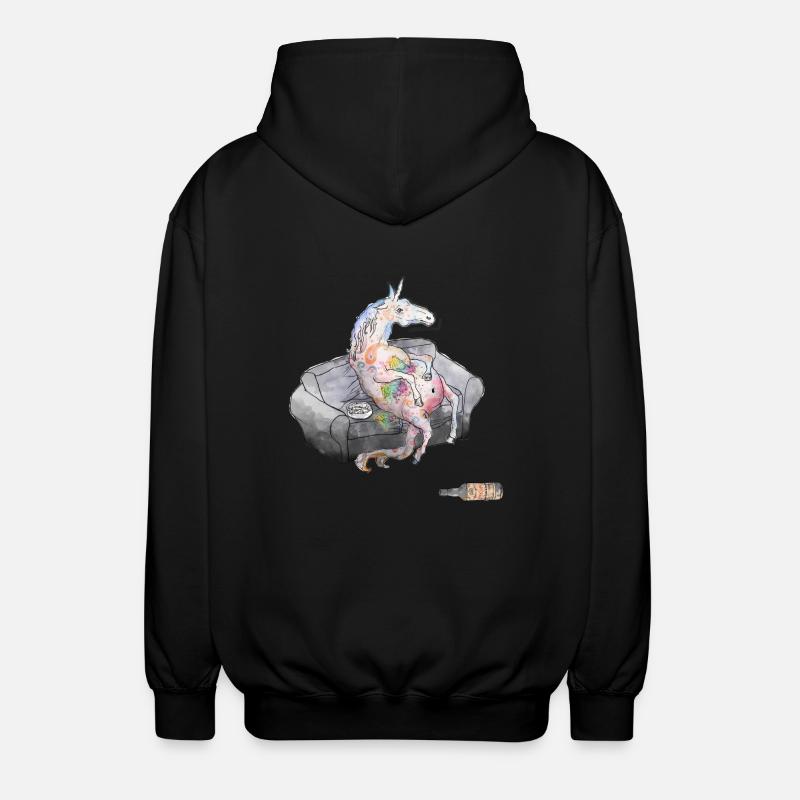 drunk_corn.png - Unisex Kapuzenjacke - Schwarz