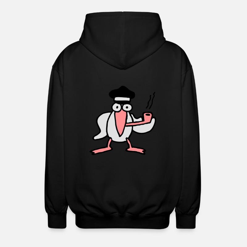 kapitan_mowe - Unisex Kapuzenjacke - Schwarz