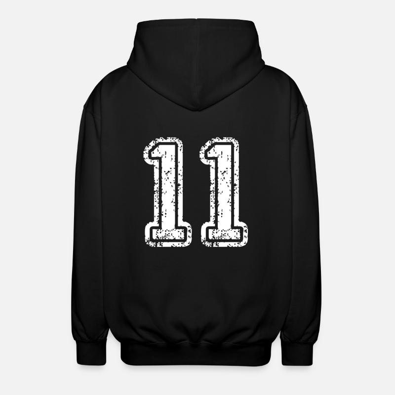 11 - Unisex Kapuzenjacke - Schwarz