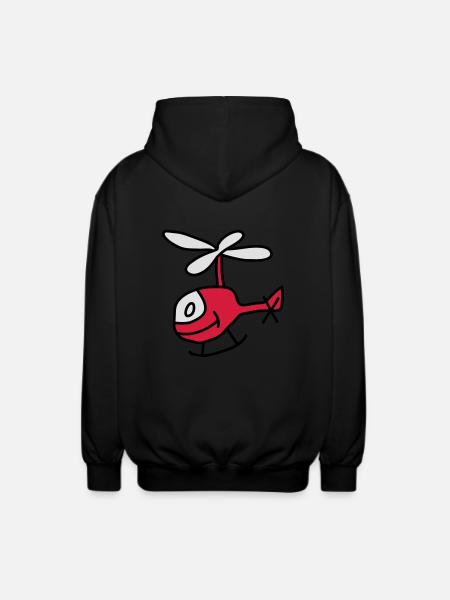Helicopter - Unisex Hooded Jacket - black