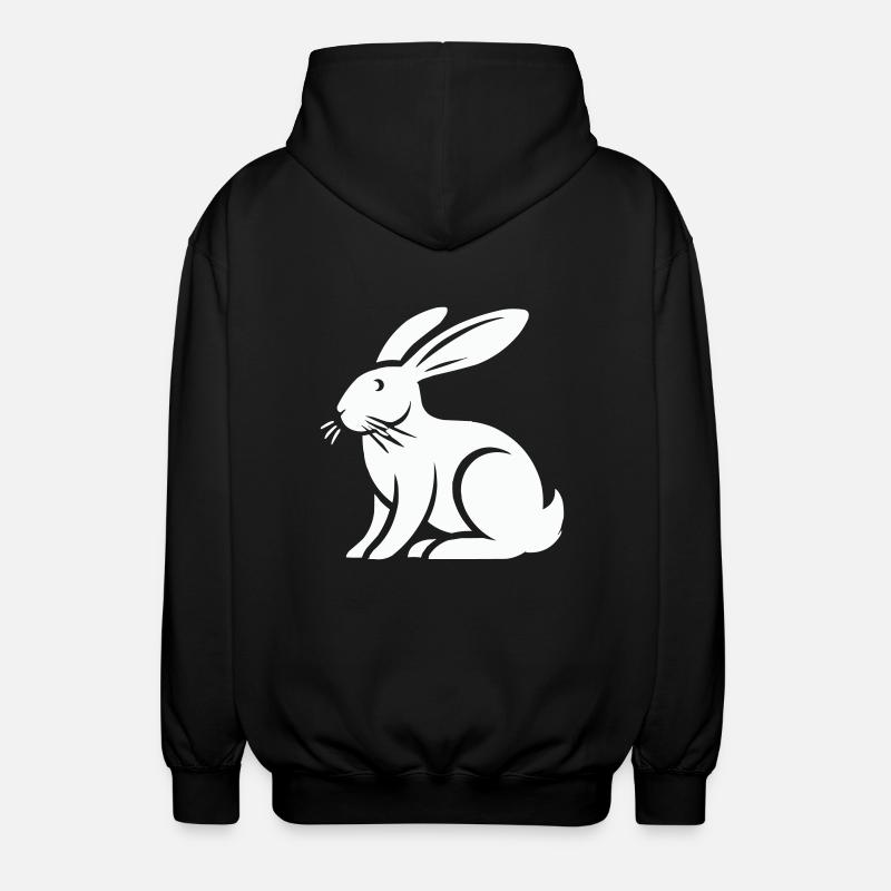 Lapin Lapin Animal - Veste à capuche unisexe - noir