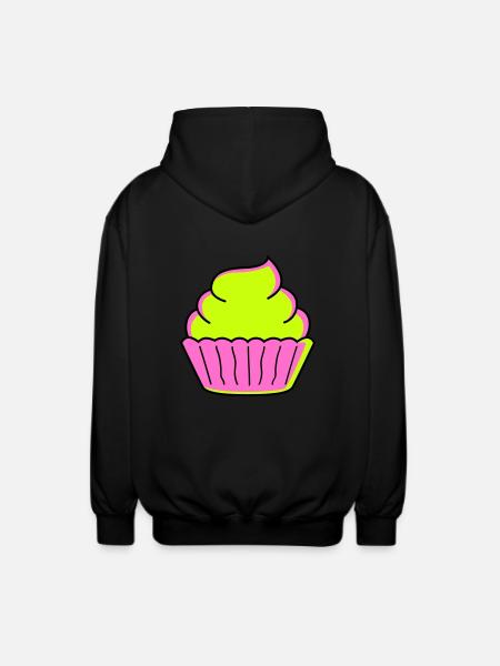 cupcake - Unisex Hooded Jacket - black