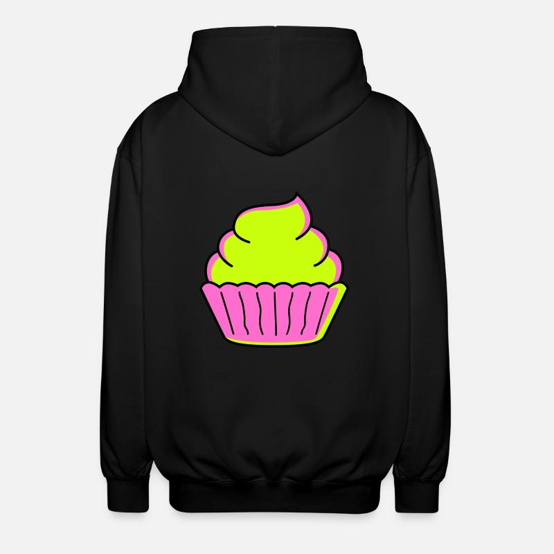 cupcake - Unisex Hooded Jacket - black
