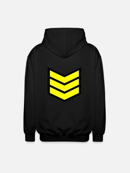 Streifen Feldwebels - Unisex Kapuzenjacke - Schwarz