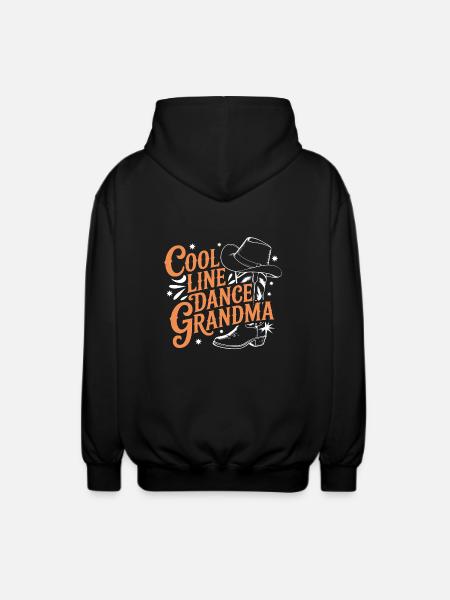 Cool Line Dance Granny - Unisex Hooded Jacket - black
