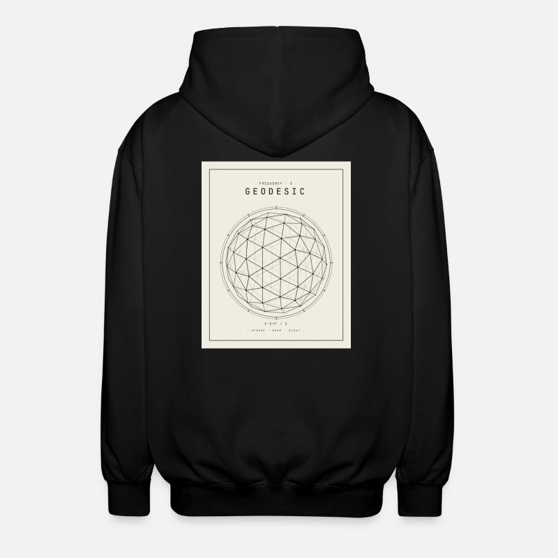 Geodesische Sphäre Geometrie Muster - Unisex Kapuzenjacke - Schwarz