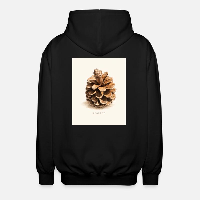 Rooted - Unisex Kapuzenjacke - Schwarz