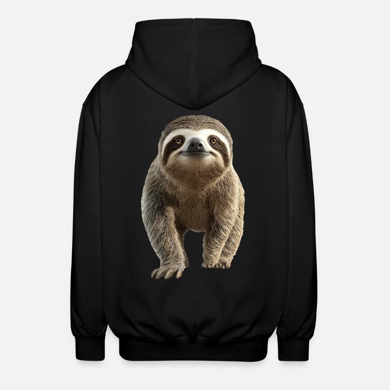 Faultier - Unisex Kapuzenjacke - Schwarz