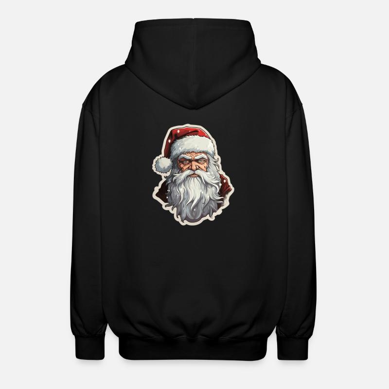 Père Noël - illustration - Veste à capuche unisexe - noir