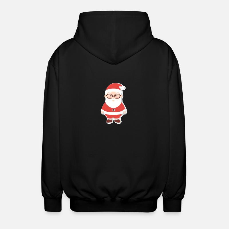Weihnachtsmann - Illustration - Unisex Kapuzenjacke - Schwarz