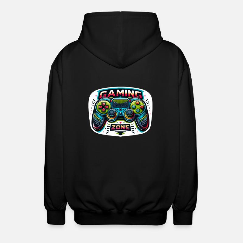 Gaming Zone - Controller Illustration - Unisex Kapuzenjacke - Schwarz