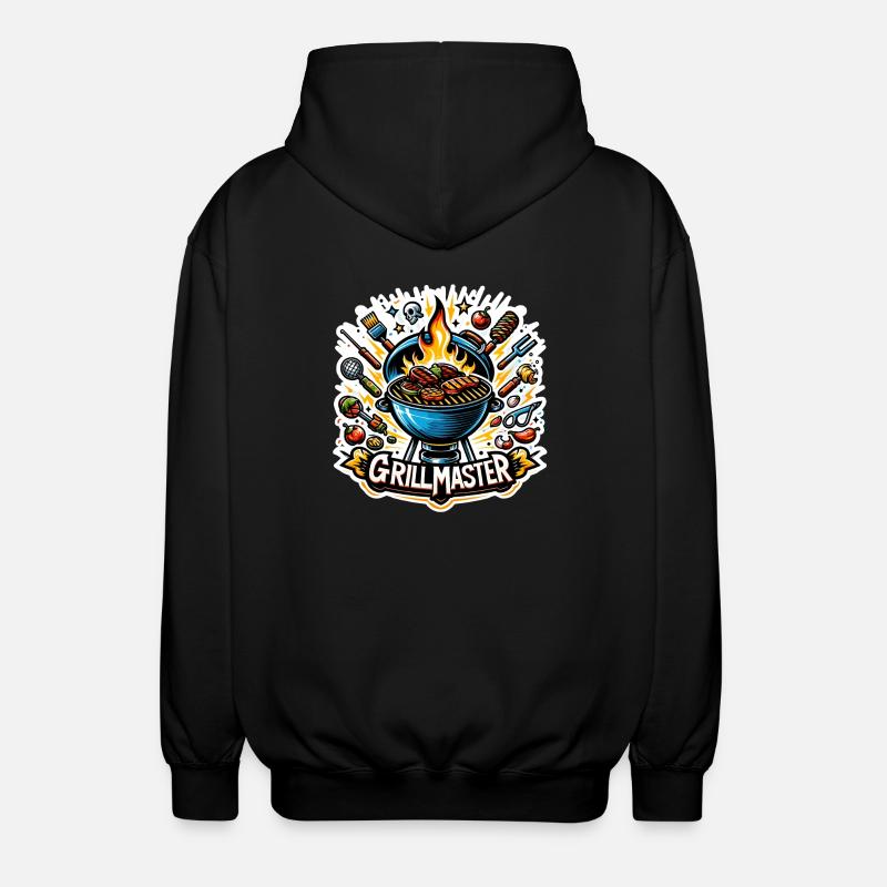 GrillMaster - Illustration de gril - Veste à capuche unisexe - noir