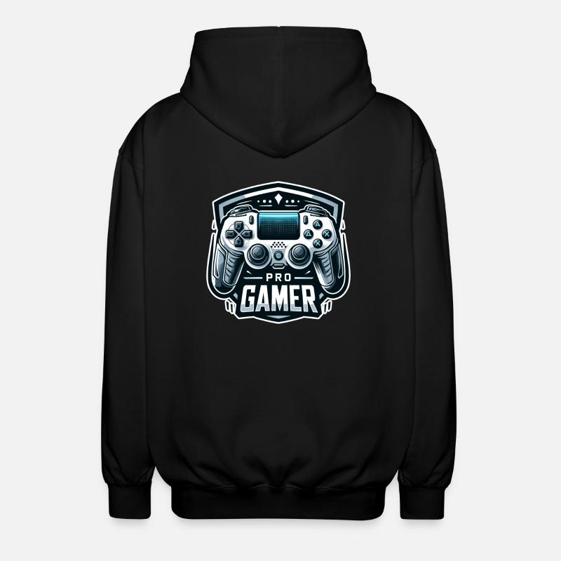 Pro Gamer - Controller Illustration - Unisex Kapuzenjacke - Schwarz