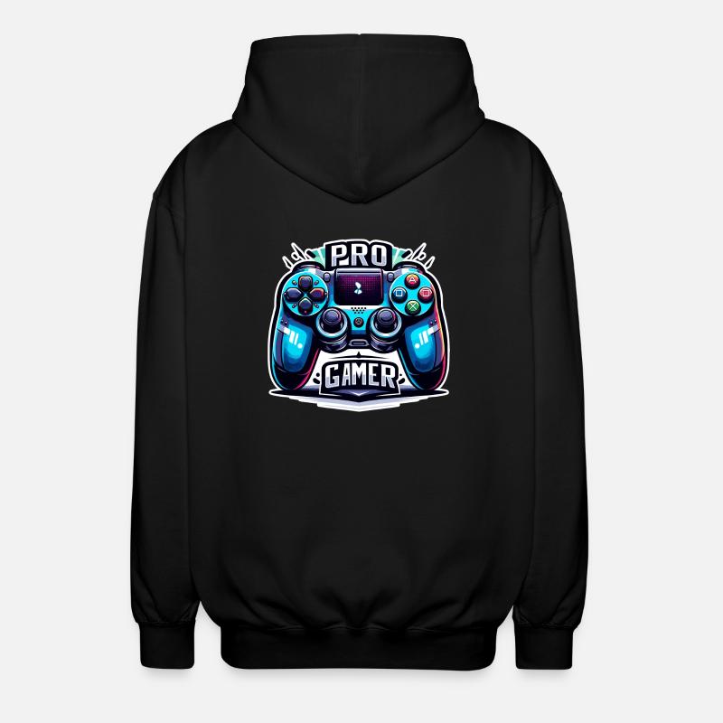 Pro Gamer - Controller Illustration - Unisex Hooded Jacket - black