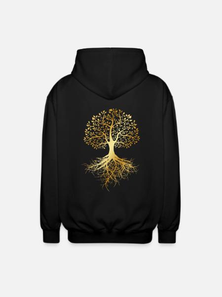 Baum des Lebens - Unisex Kapuzenjacke - Schwarz