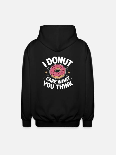 Donut Donuts Snoep Bagel - Uniseks zip hoodie - zwart