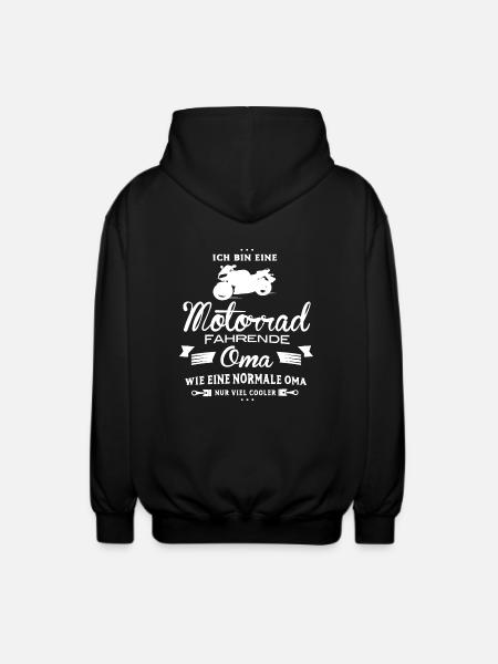 Biker-Oma Shirt-Coole-Oma - Unisex Kapuzenjacke - Schwarz