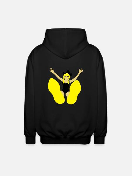 Pin up with big feet - Unisex Hooded Jacket - black