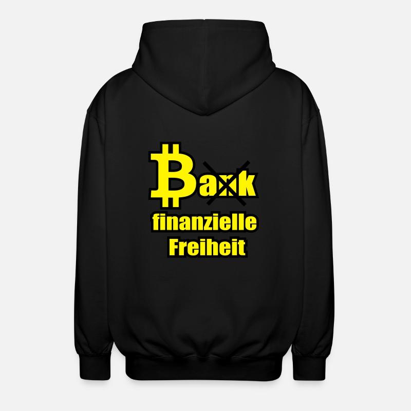 Bitcoin vs Bank - Unisex Kapuzenjacke - Schwarz
