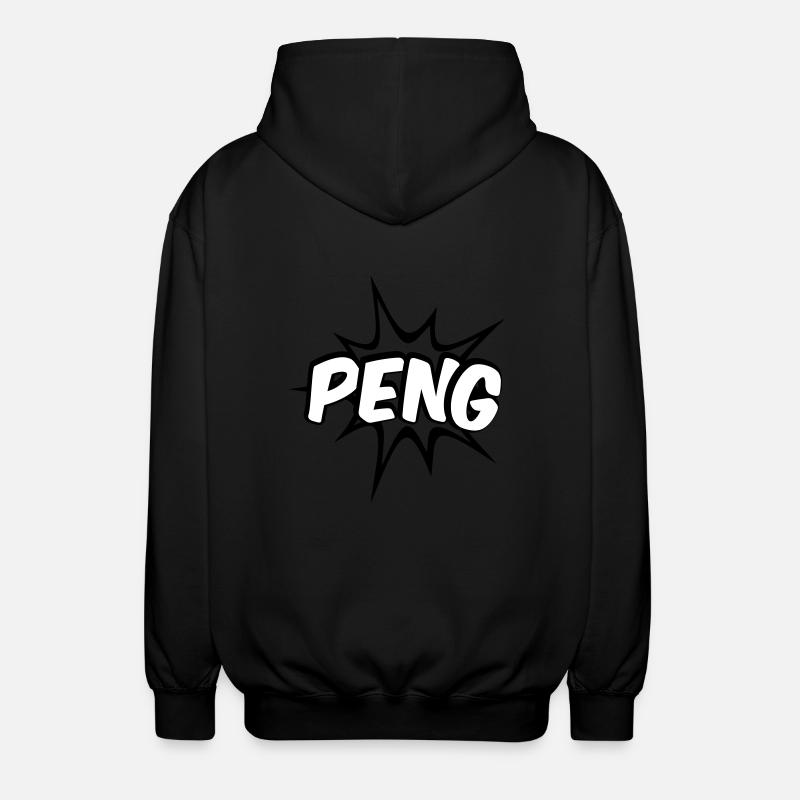 Peng Comic Design - Unisex Hooded Jacket - black