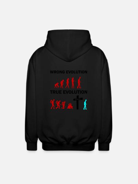 true evolution jesus - Unisex Hooded Jacket - black