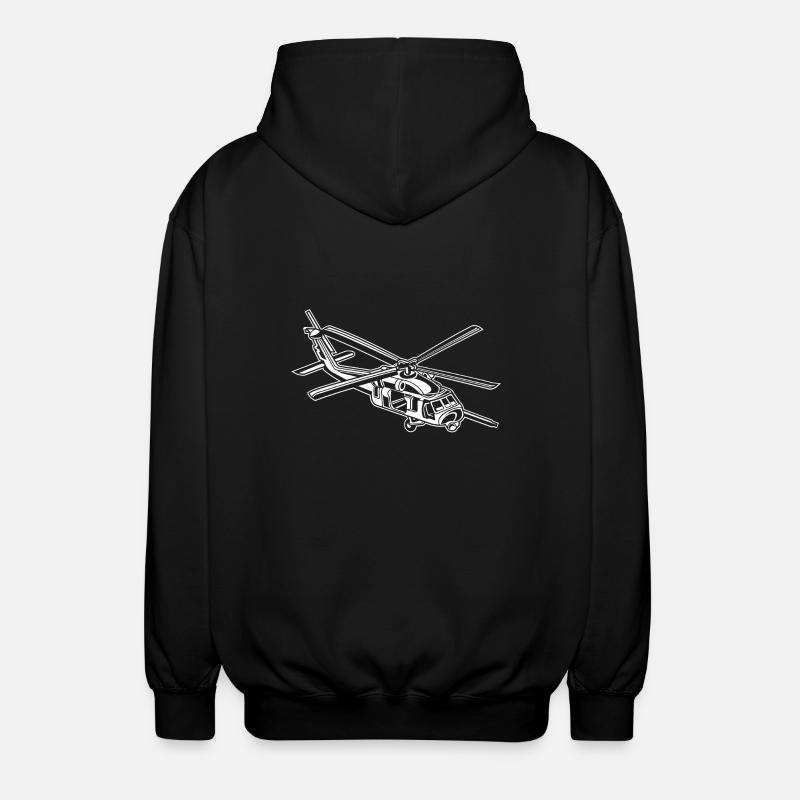 Hélicoptère / hélicoptère 01_weiß - Veste à capuche unisexe - noir