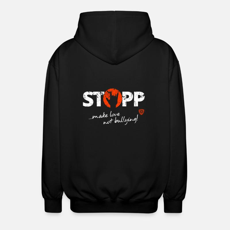 Stop - blanc - Veste à capuche unisexe - noir