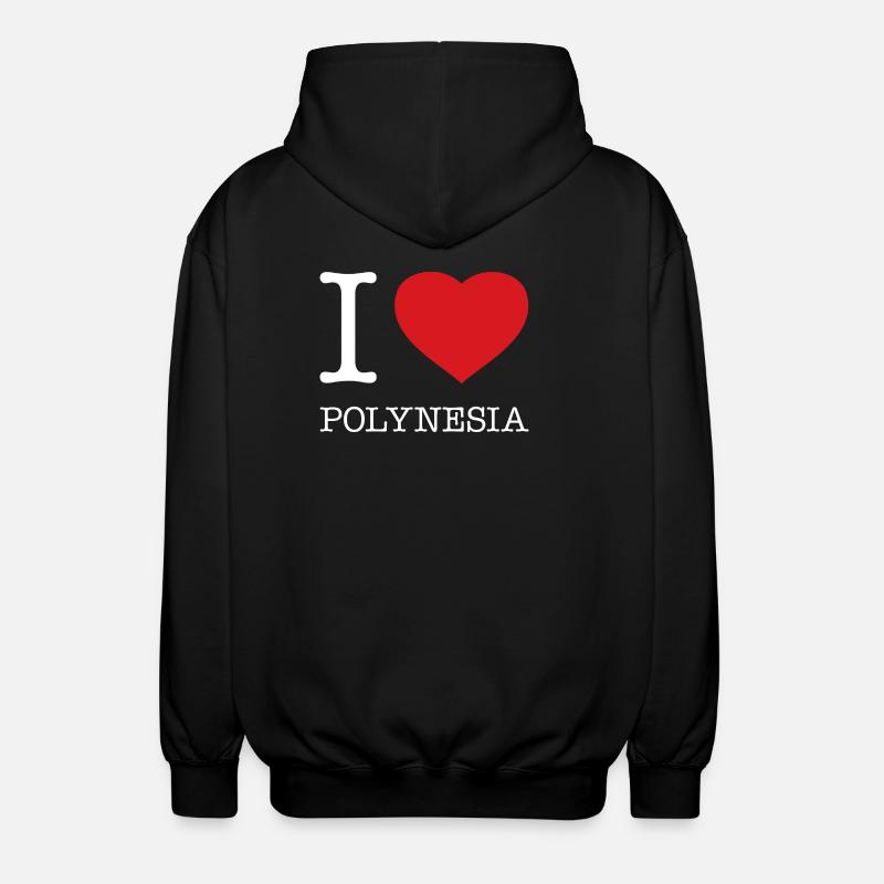J’ADORE LA POLYNÉSIE - Veste à capuche unisexe - noir