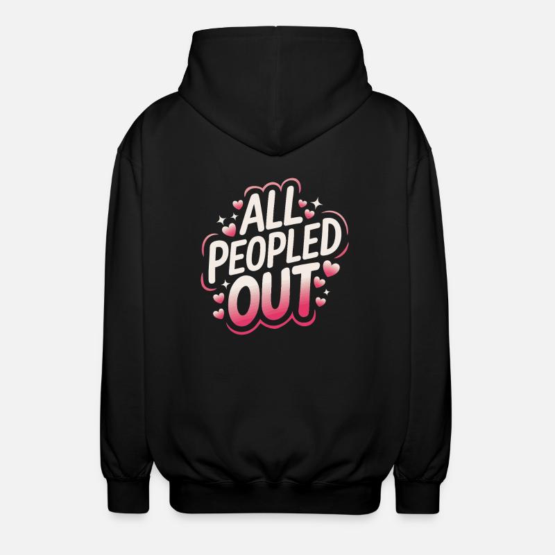 Introverti, antisocial, introverti - Veste à capuche unisexe - noir
