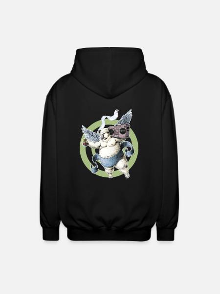 Bad-Beerdrinking-Angel - Unisex Hooded Jacket - black