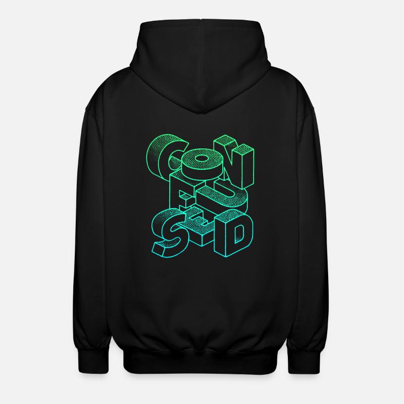 verwirrt - Unisex Kapuzenjacke - Schwarz