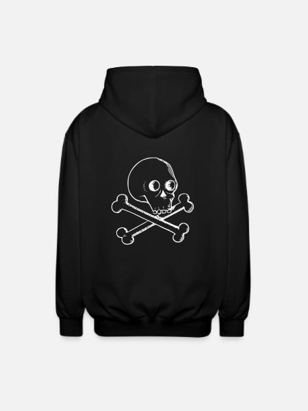 Skull and bones - Unisex Hooded Jacket - black