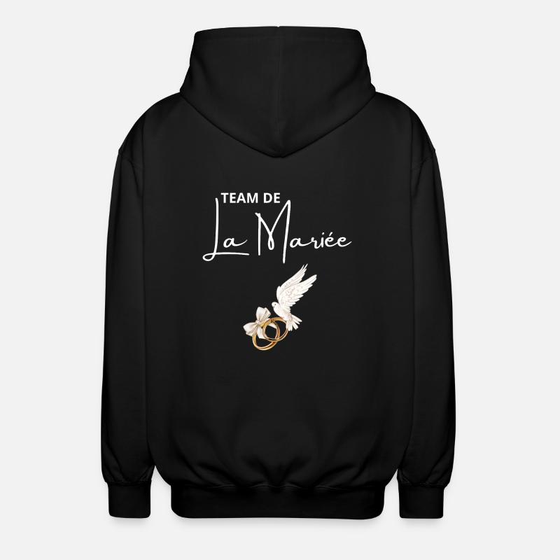 Team de La mariée - Veste à capuche unisexe - noir