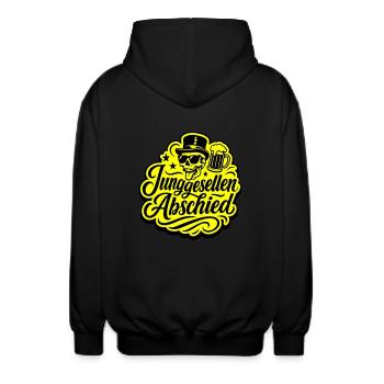 Junggesellenabschied Spruch Jga - Unisex Kapuzenjacke - Schwarz - Hinten - AI Model Male 185 light (185cm)