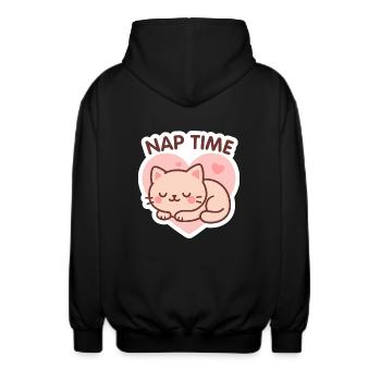 Nap Time - Unisex Kapuzenjacke - Schwarz - Hinten - AI Model Male 185 light (185cm)