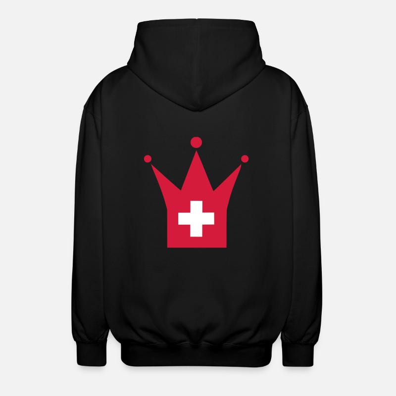 Schweiz - Unisex Kapuzenjacke - Schwarz
