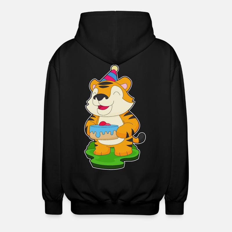 Gâteau d’anniversaire tigre - Veste à capuche unisexe - noir