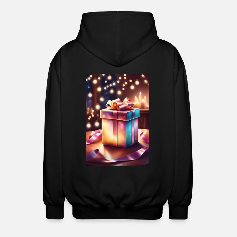 Super süße Weihnachtsgeschenkbox - Unisex Kapuzenjacke - Schwarz