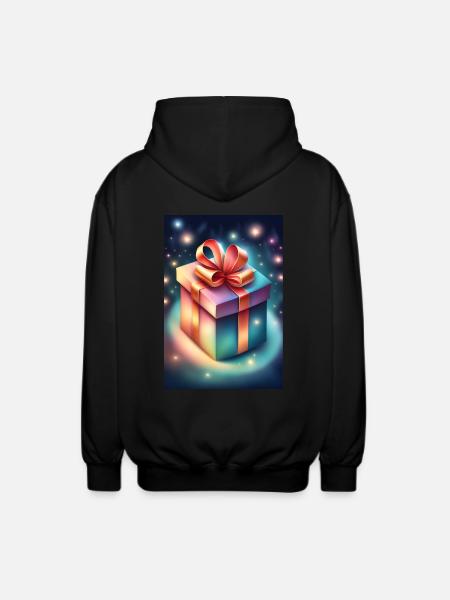 Magical surprise present - Unisex Hooded Jacket - black