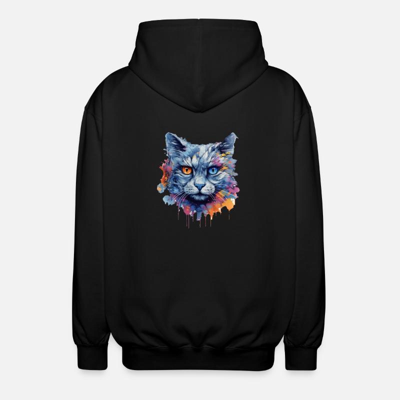 Chat - Veste à capuche unisexe - noir