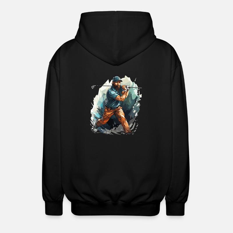 Joueur de golf - Illustration - Veste à capuche unisexe - noir