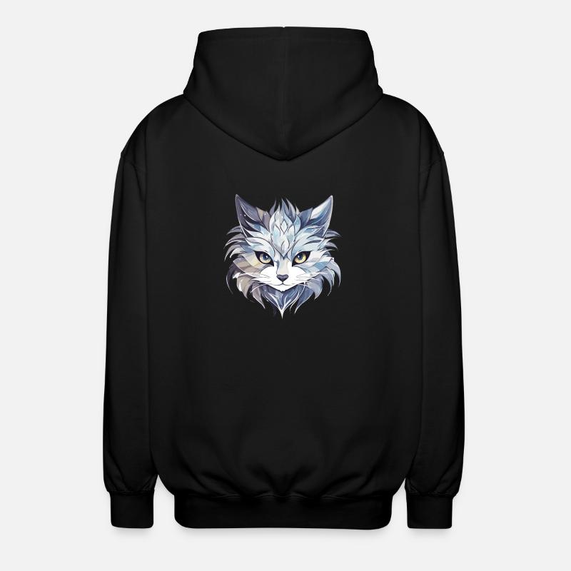 Chat - illustration - Veste à capuche unisexe - noir