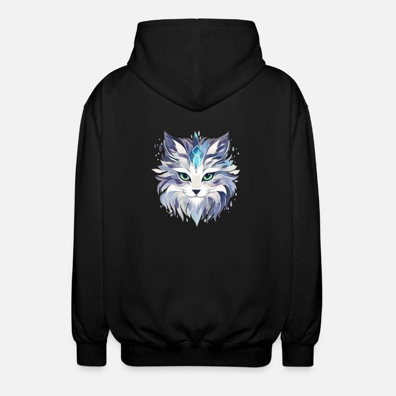 Chat - illustration - Veste à capuche unisexe - noir