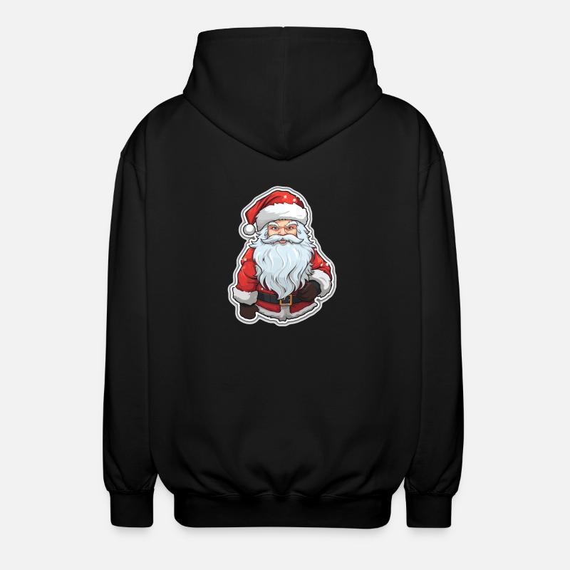 Père Noël - illustration - Veste à capuche unisexe - noir
