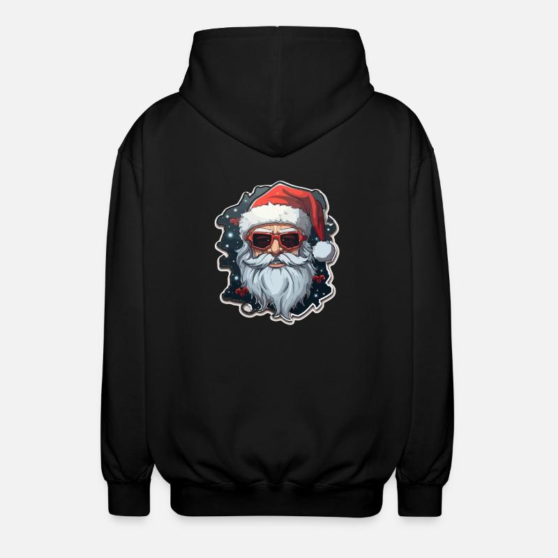 Père Noël - illustration - Veste à capuche unisexe - noir