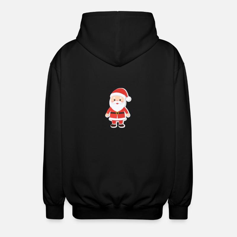 Santa Claus - illustration - Unisex Hooded Jacket - black
